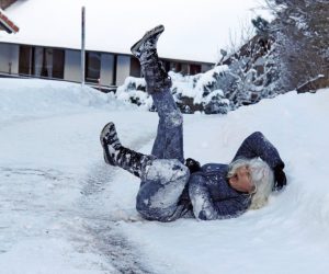Photo of Woman Falling on Ice - Premises Liability